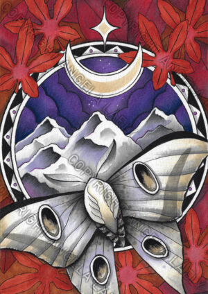 Gerahmtes Original Bild - Herbst Berg 4